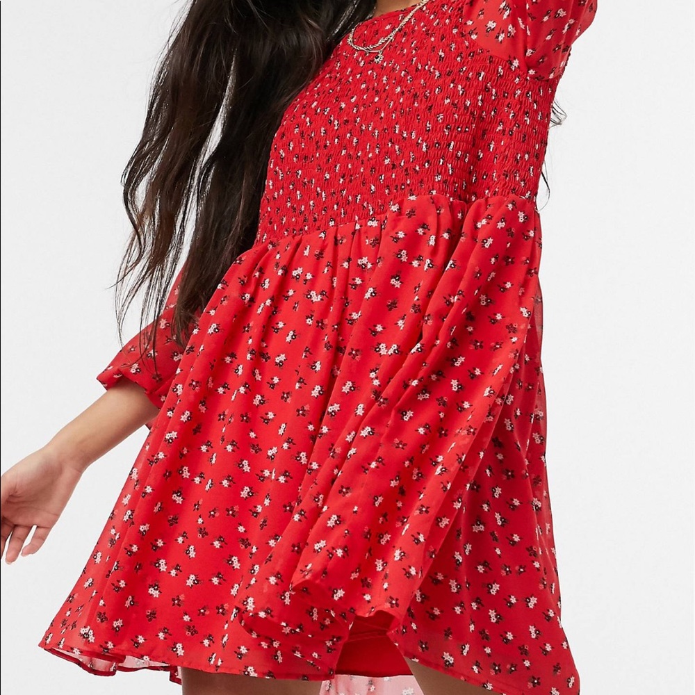 ASOS RED DRESSA - Picture 2 of 4